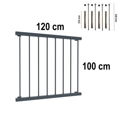 Aluminiowy Balkon Francuski BF14ALU 120 cm okno 90 cm