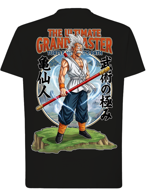 Camiseta Dragon Ball The Ultimate Grandmaster Negra – Diseño Maestro Tortuga Épico | Tallas XS a 5XL