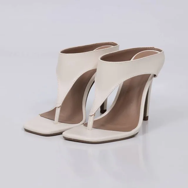 Mabi - High Heel Central Strap Mule