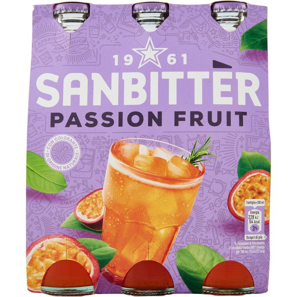 Sanbitter - PASSION FRUIT - 3 bottigliette Sanbitter - PASSION FRUIT - 3 bottigliette