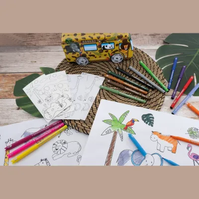Marcadores Escolares Eberhard Faber -  Carro Safari