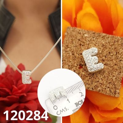 PLATA 925 Dije De La Letra E