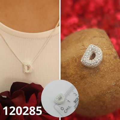 DIJE DE PLATA 925 LETRA D 1CM