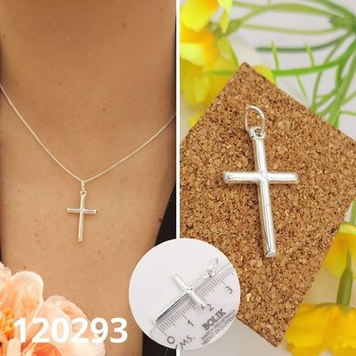 DIJE DE PLATA 925 CRUZ3CM