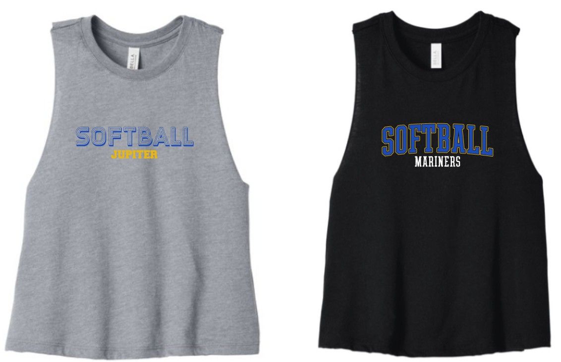 JMS Softball Women’s Racerback Cropped Tank