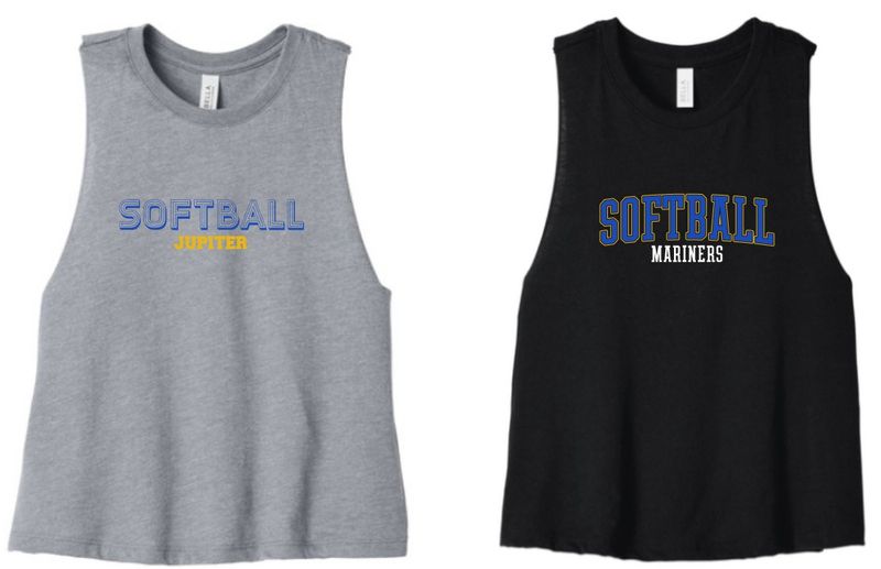 JMS Softball Women’s Racerback Cropped Tank JMS Softball Women’s Racerback Cropped Tank