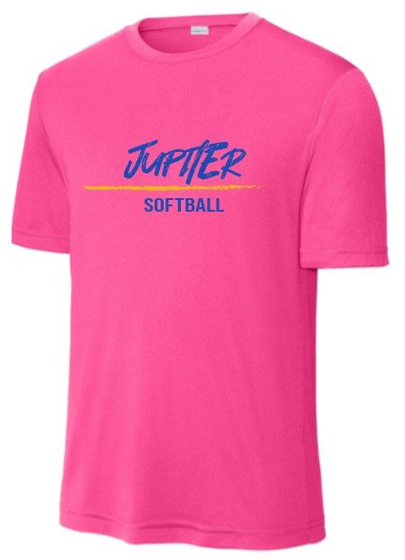 JMS Softball Neon Pink DriFit Fan Shirt JMS Softball Neon Pink DriFit Fan Shirt