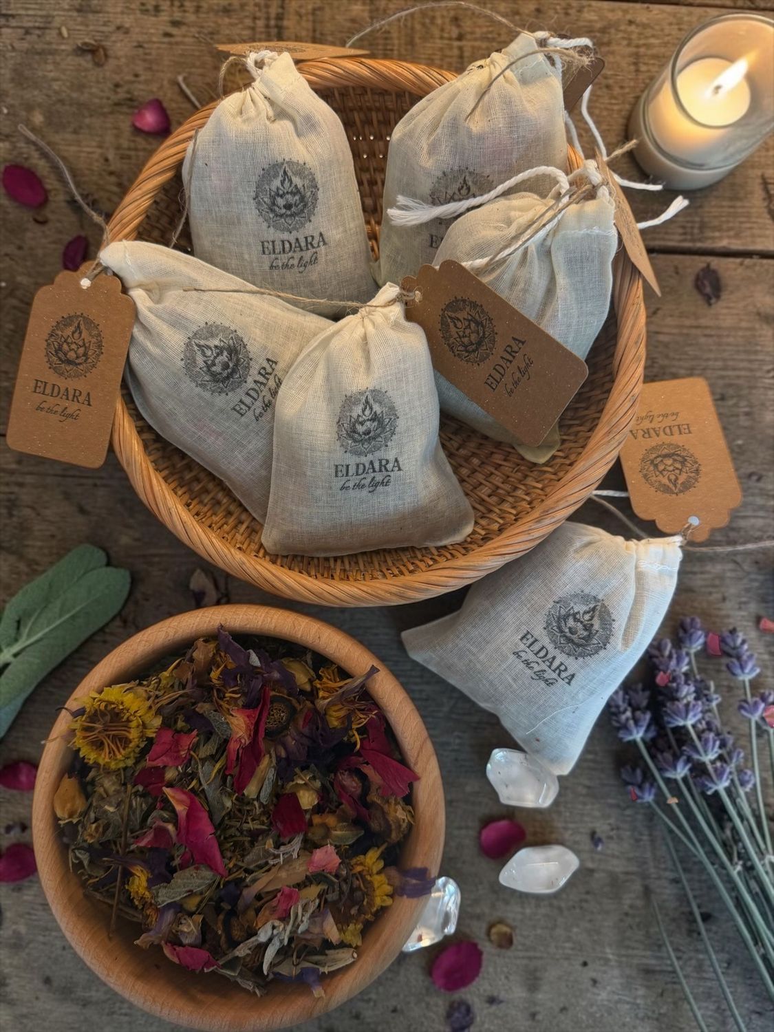 Crystal Herb Pouch