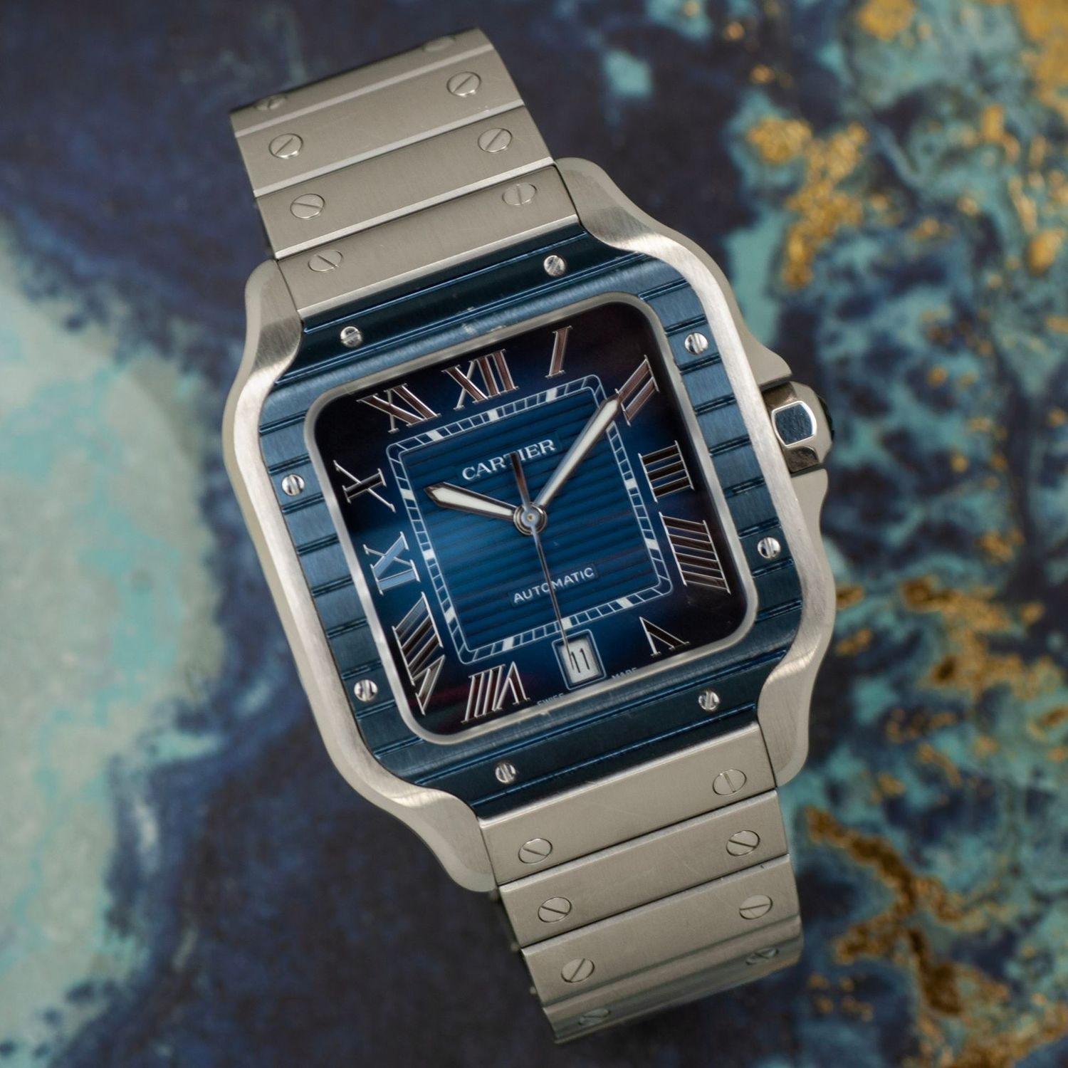 Cartier Santos de Cartier Large (Blue) - WSSA0048