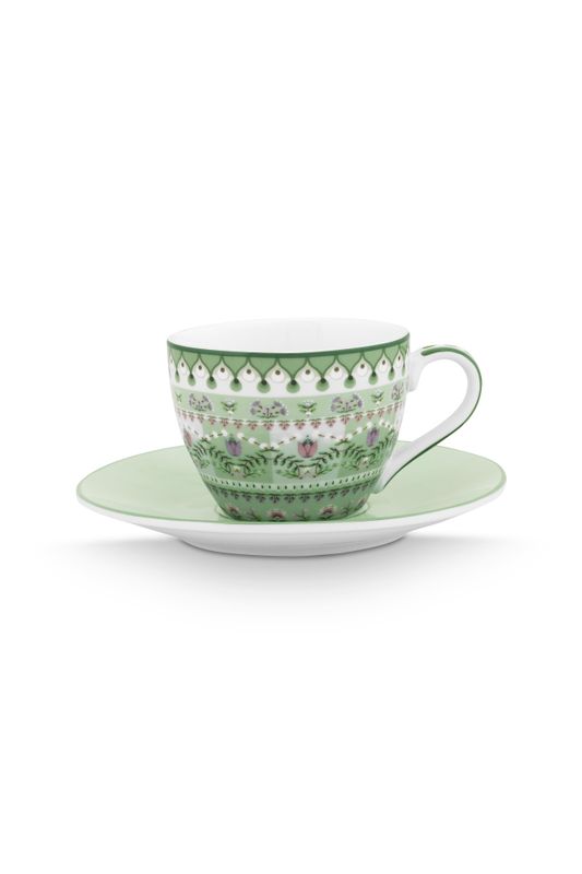 Espresso Cup and Saucer Lily&Lotus Moon Delight Light Green