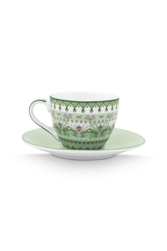 Espresso Cup and Saucer Lily&Lotus Moon Delight Light Green