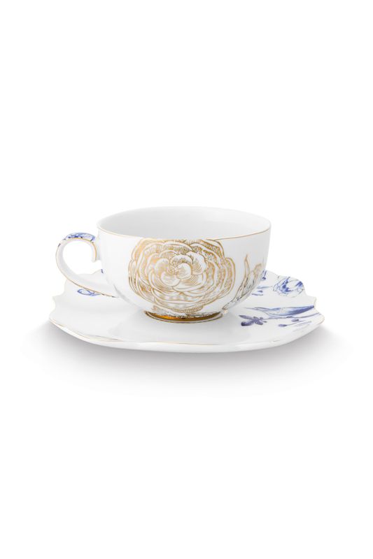Cup and Saucer Royal White