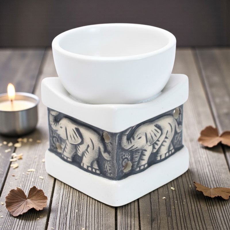 BRUCIATORE PER ESSENZE  ELEFANTE BIANCO