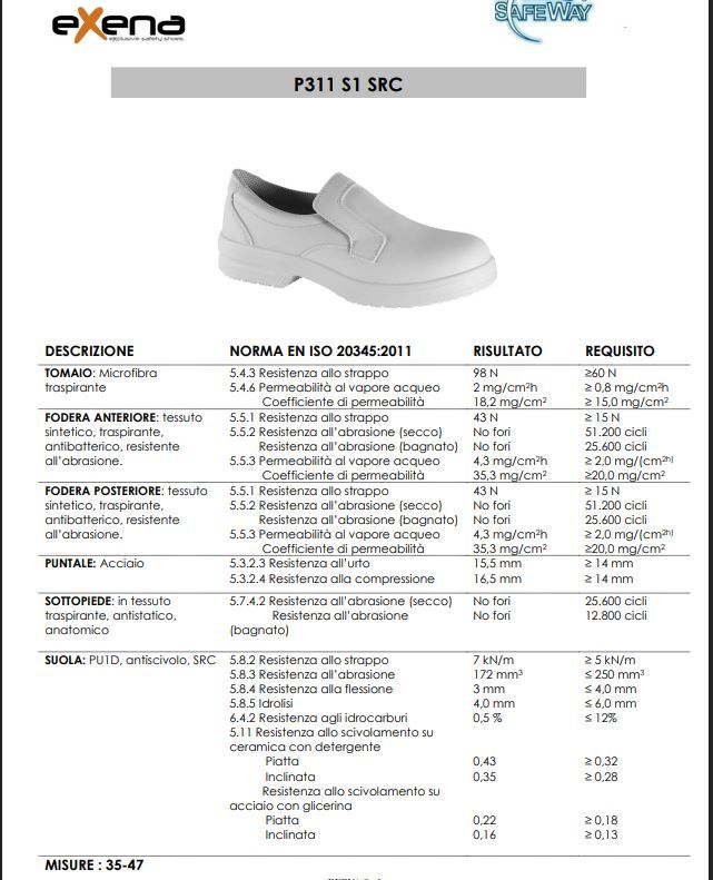 Scarpa Antinfortunistica Bianca