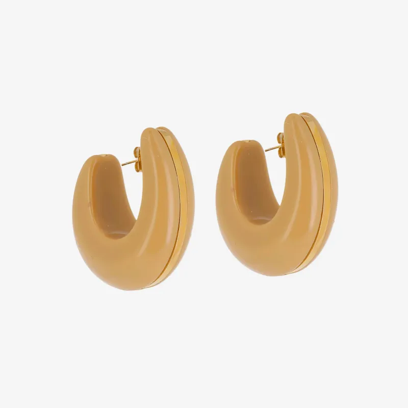 Boucles d'oreilles Résine - Acier Doré