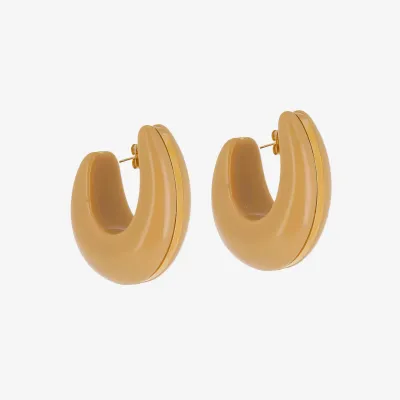 Boucles d'oreilles Résine - Acier Doré