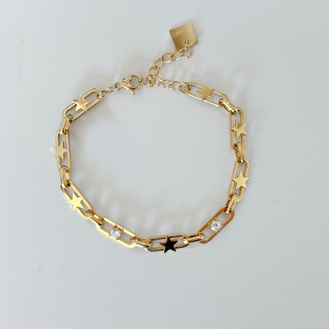 Bracelet Étoile - Acier Doré
