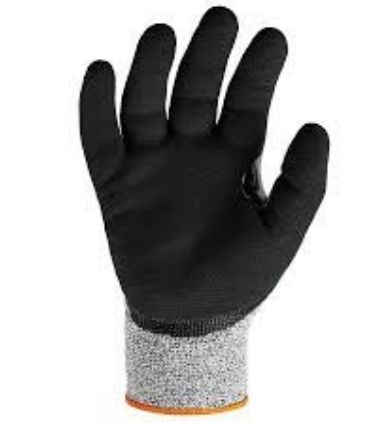 Code: A4SNR - ANSI Cut Level A4 HPPE-Stainless Steel Dexterity Knit Sandy Nitrile Coated Glove w/Reinforced Thumb Web