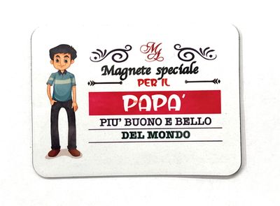 Magnete Papà con dedica colori