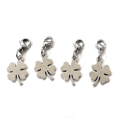 Ciondolo pezzi 4 quadrifoglio liscio portafortuna