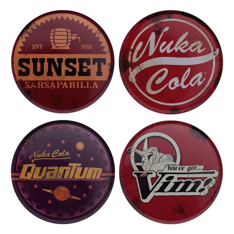 Fallout Coaster 4-Pack Metal Drinks