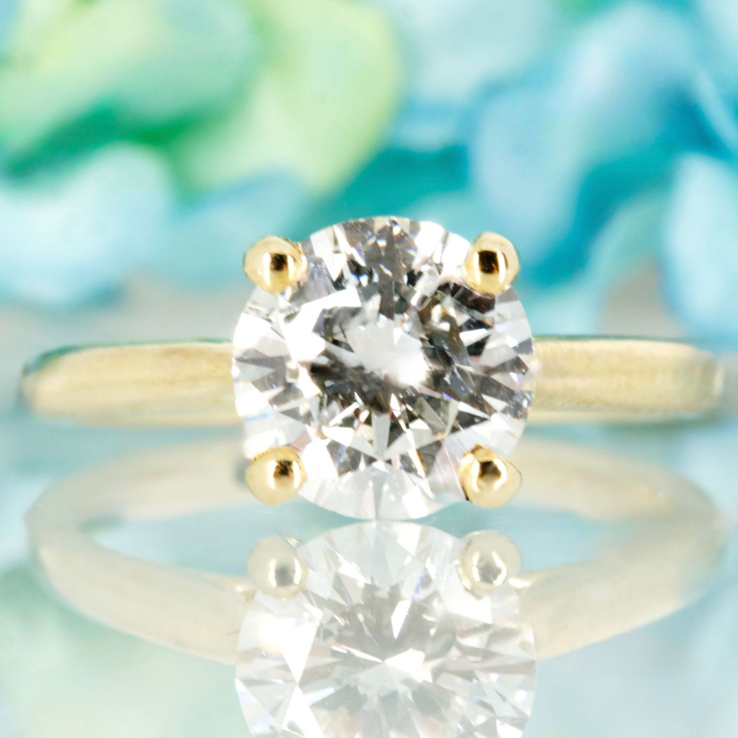 9ct Yellow Gold 2.01ct Round Brilliant Cut Lab Grown Diamond Solitaire Ring