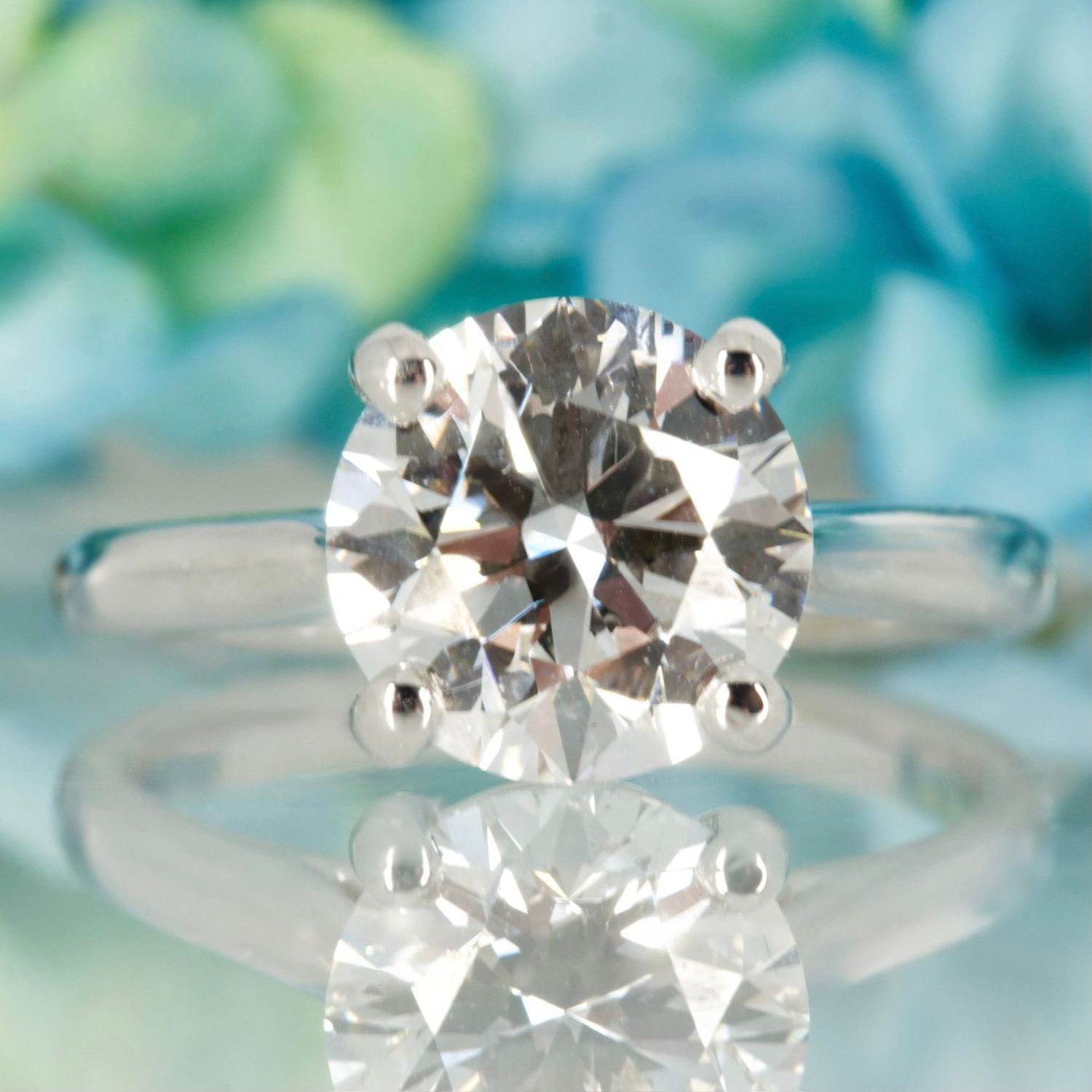 9ct White Gold 3.00ct Round Brilliant Cut Lab Grown Diamond Solitaire Ring
