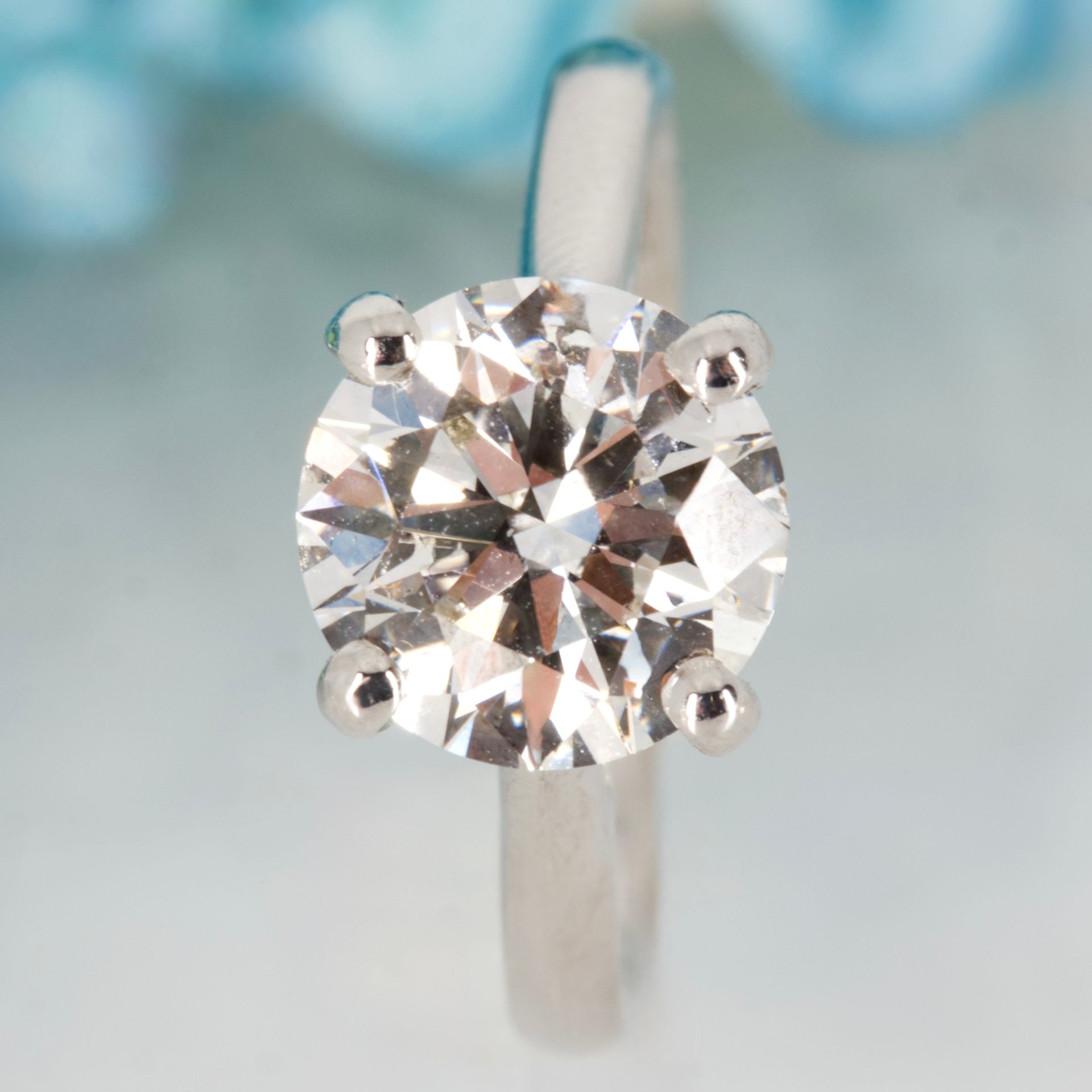 9ct White Gold 3.00ct Round Brilliant Cut Lab Grown Diamond Solitaire Ring