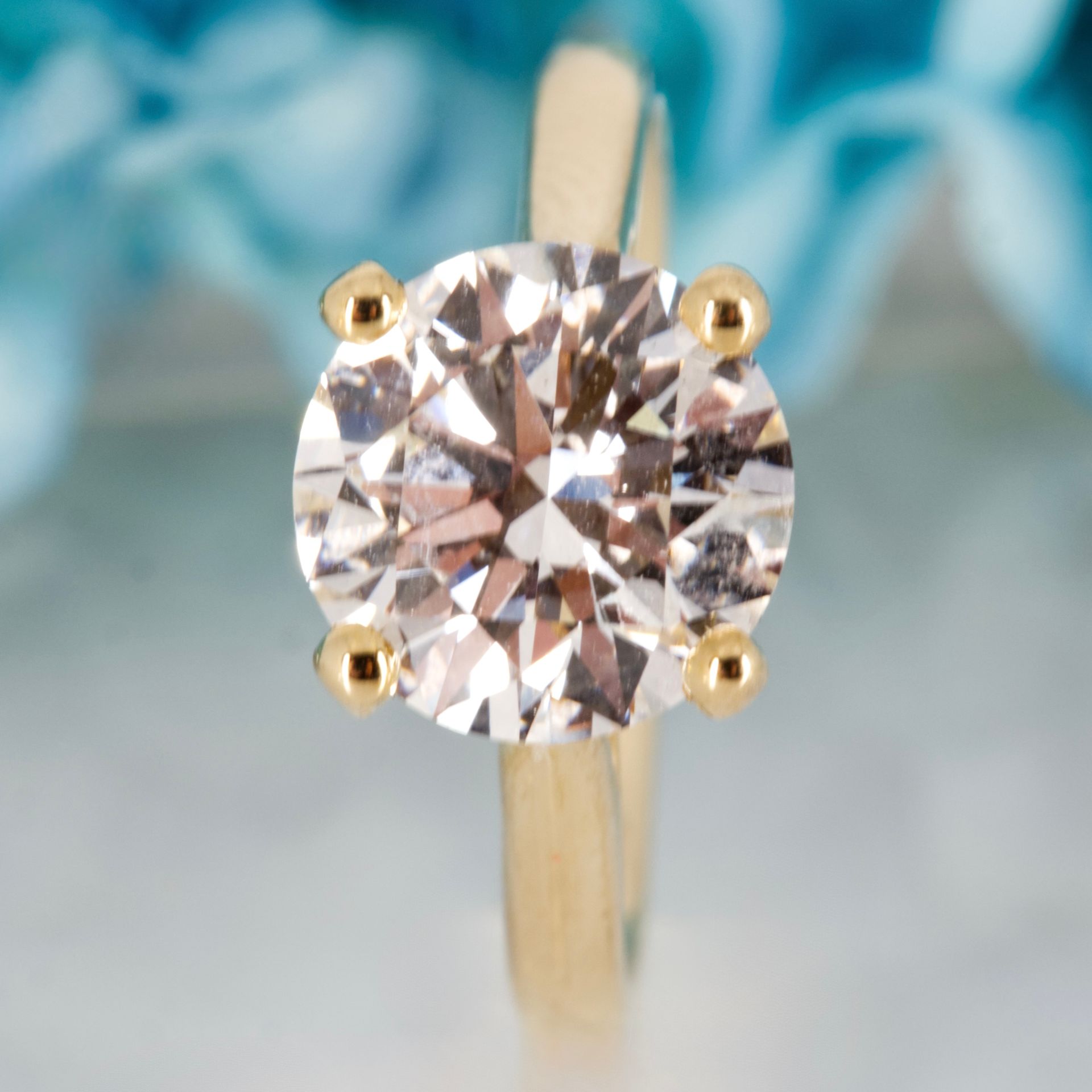 9ct Yellow Gold 3.00ct Round Brilliant Cut Lab Grown Diamond Solitaire Ring