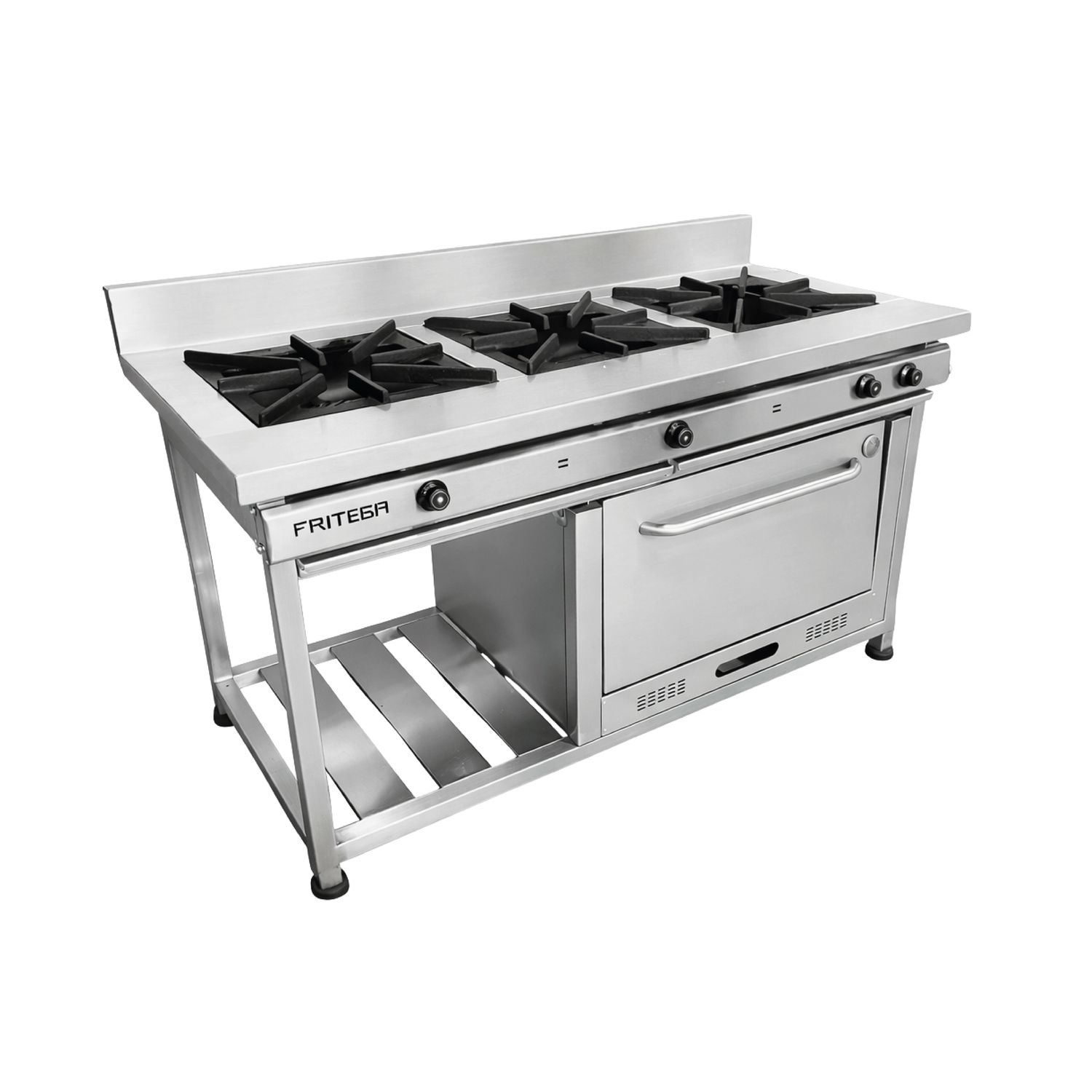 Cocina a gas de 3 quemadores con horno - C-3Q-CH-CP