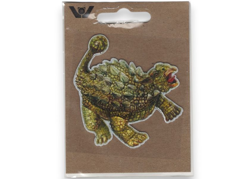 ❤️ Tygmärke - Dinosaurie "Anklyosaurier" ca 65 x 65 mm