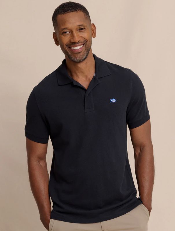 Southern Tide Skipjack Polo Shirt in Black