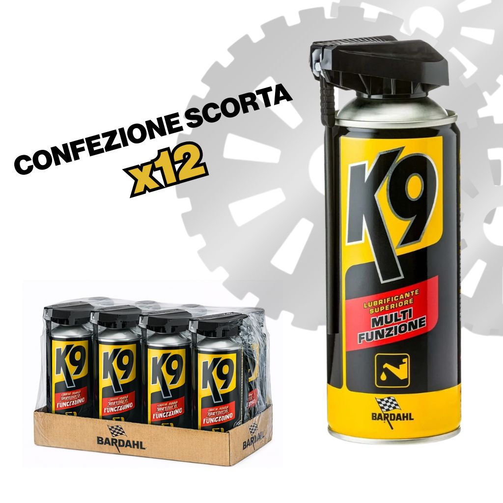 BARDAHL K9 Lubrificante Spray Multiuso 400 ml – PACK 12 Pezzi