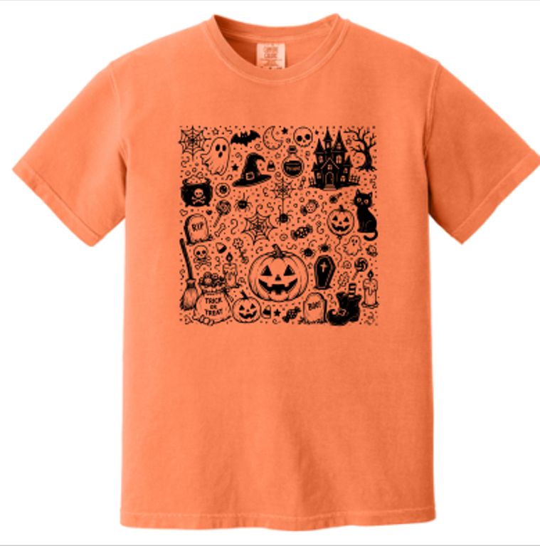 Halloween Doodle - Orange