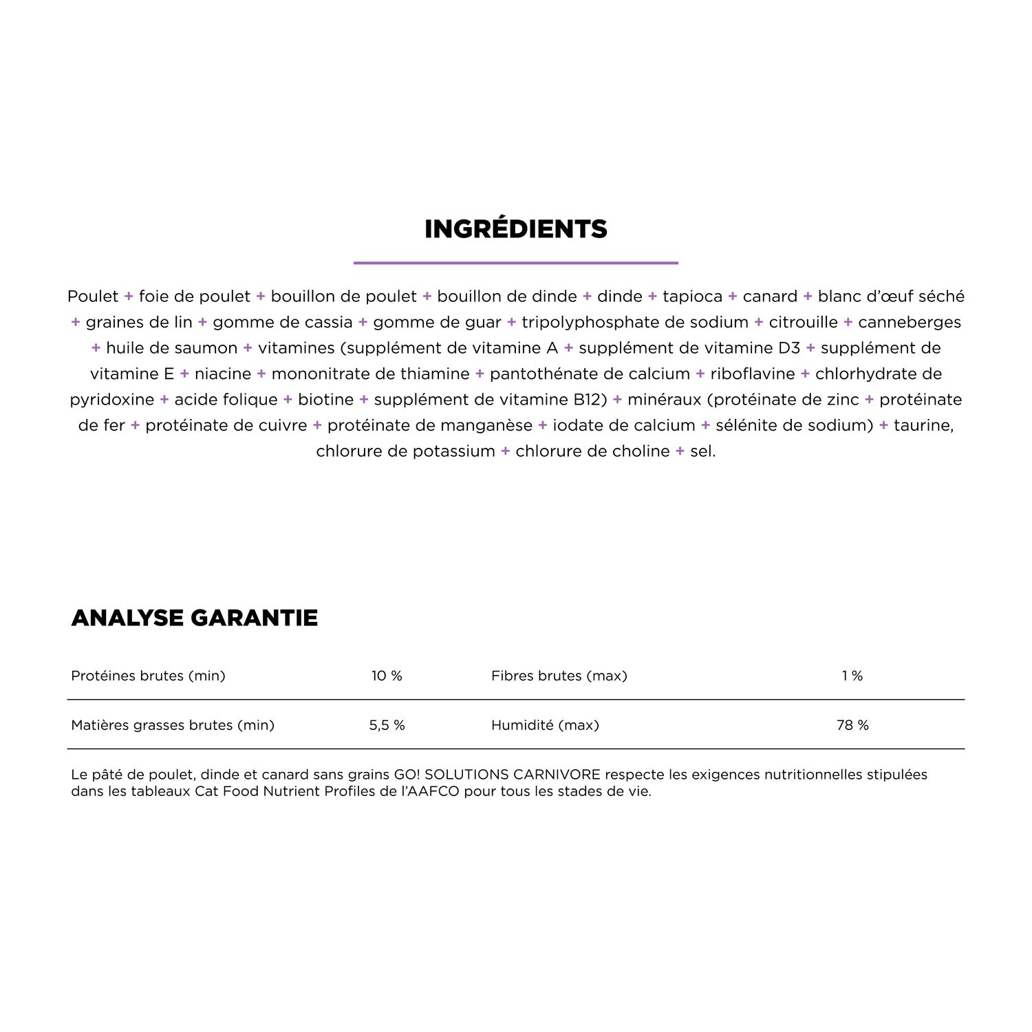 Pâté de poulet, dinde et canard pour chats Go! Solutions Carnivore, 6,4oz