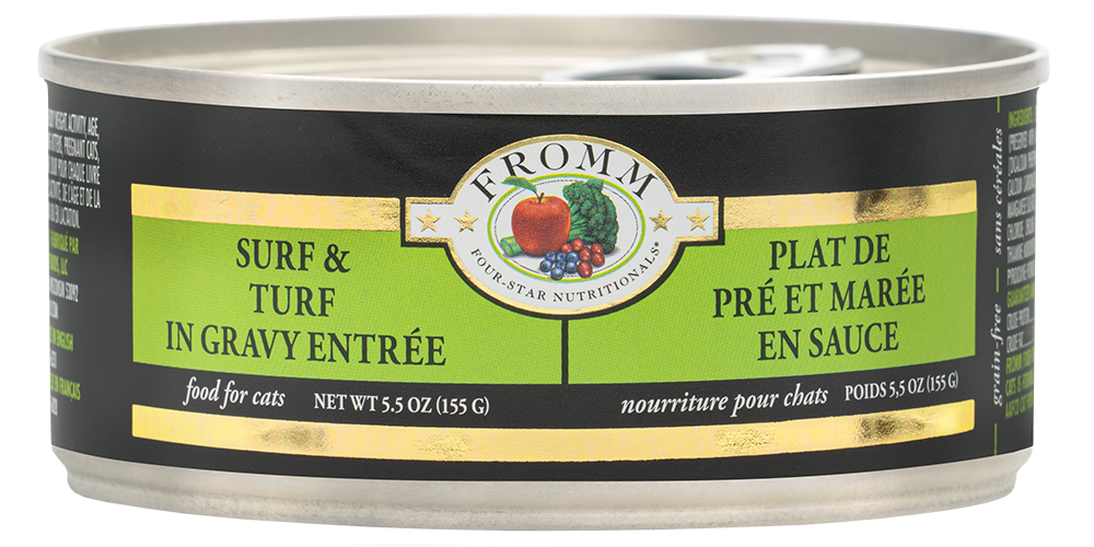 Conserve Pré &amp; Marée émincé en sauce pour chat 4Star de Fromm 5oz
