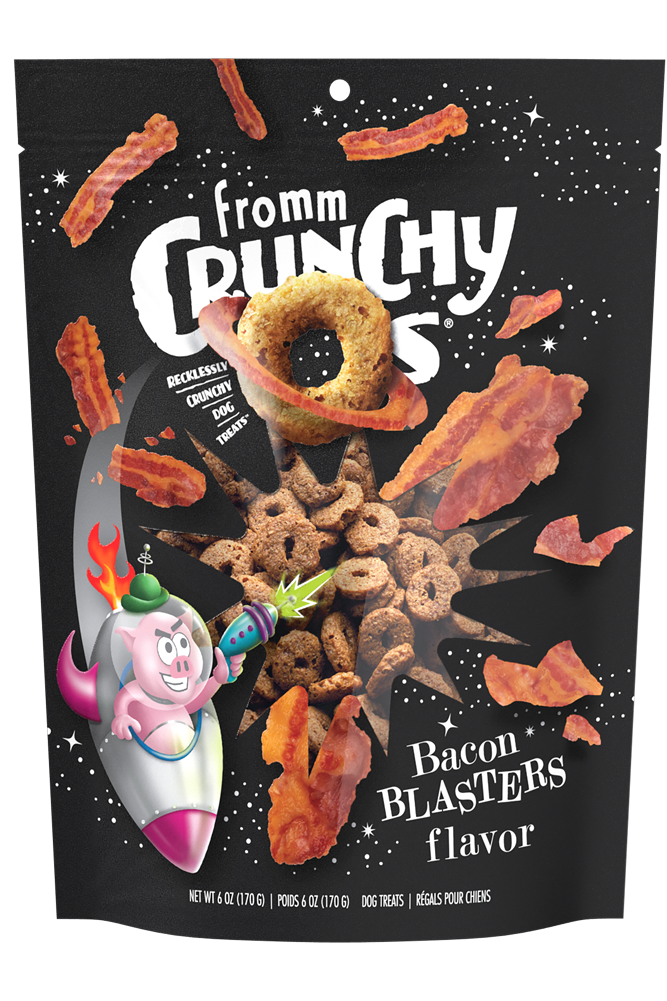 Crunchy O's Bacon blaster pour chien, de Fromm