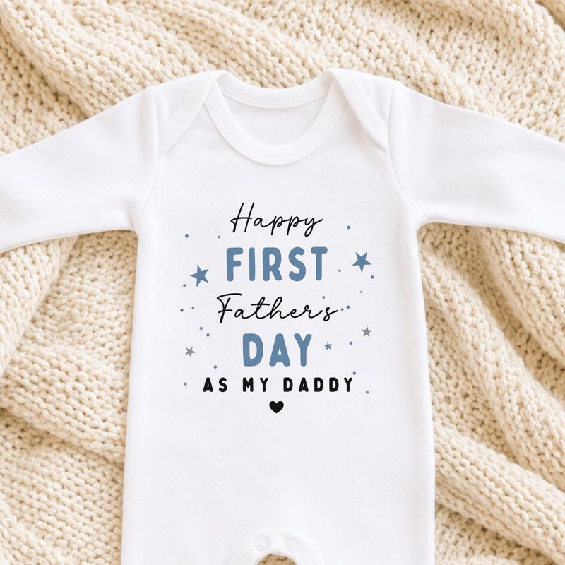 Baby Sleepsuit - Happy First Fathers Day