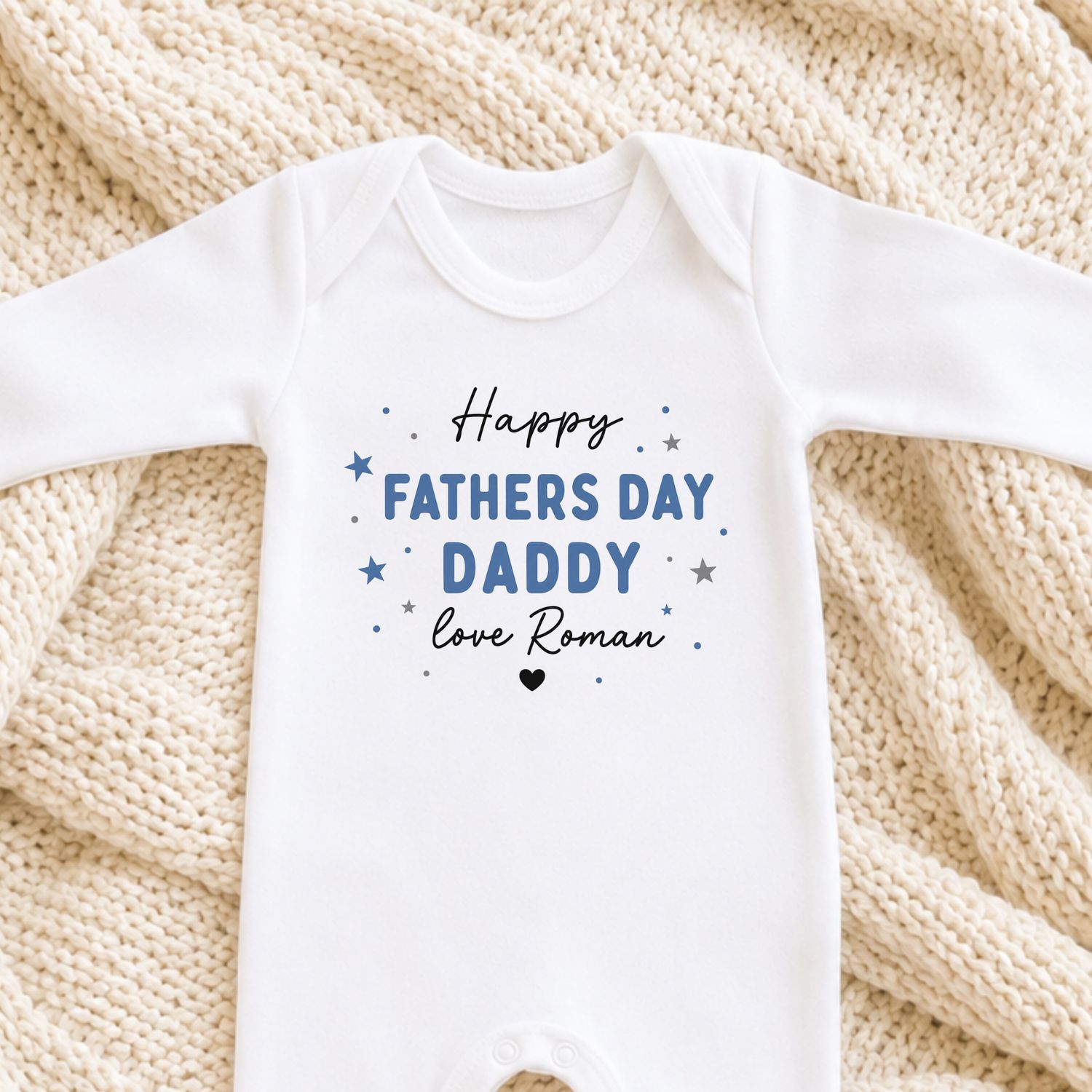 Baby Sleepsuit - Happy Father's Day Baby Sleepsuit - Happy Father's Day