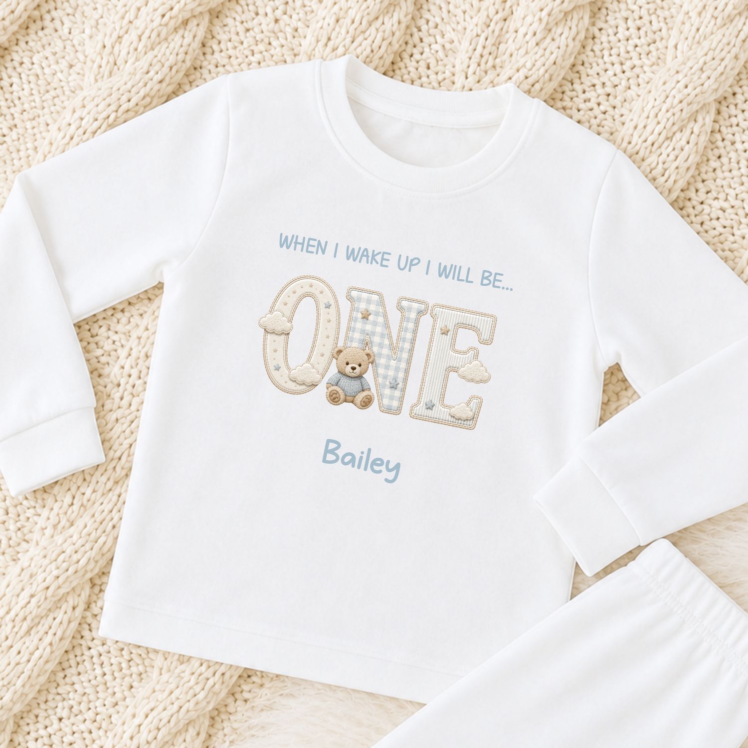 Birthday Pyjama - Blue Bear
