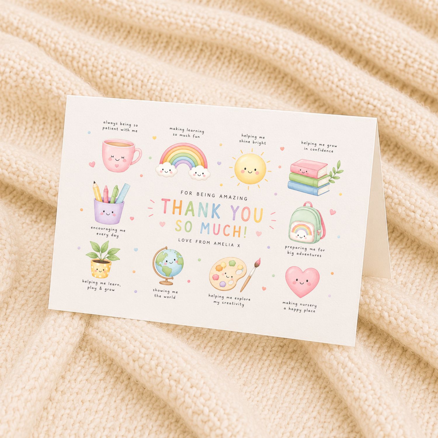 Personalised Teacher Thank You Card Personalised Teacher Thank You Card