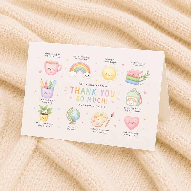 Personalised Teacher Thank You Card