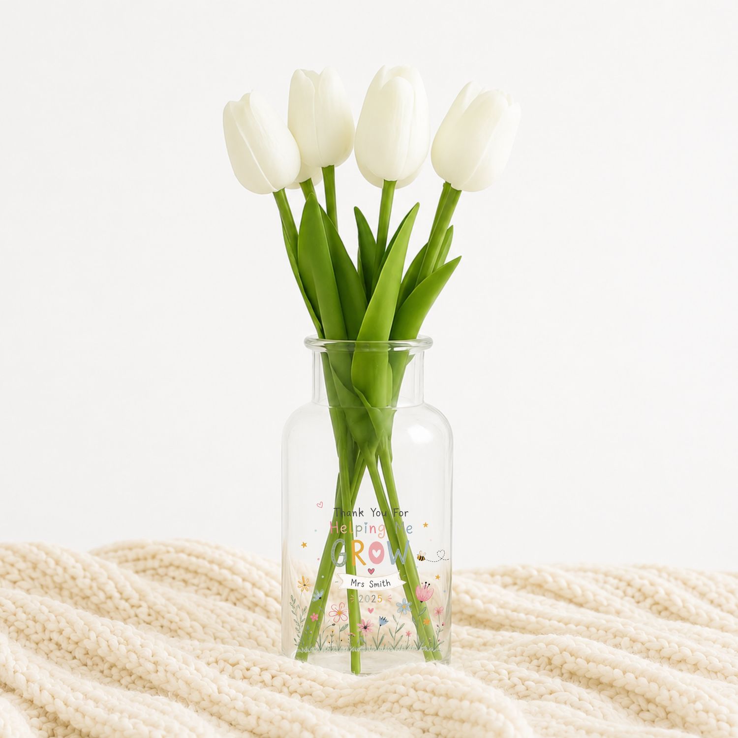 Personalised Personalised "Thank You For Helping Me Grow" Vase