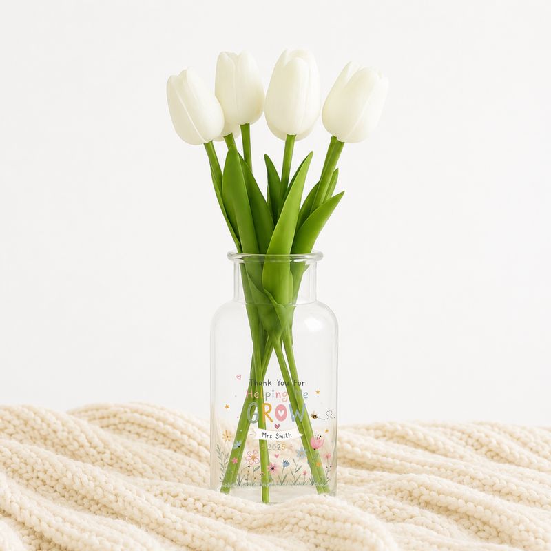 Personalised "Thank You For Helping Me Grow" Vase
