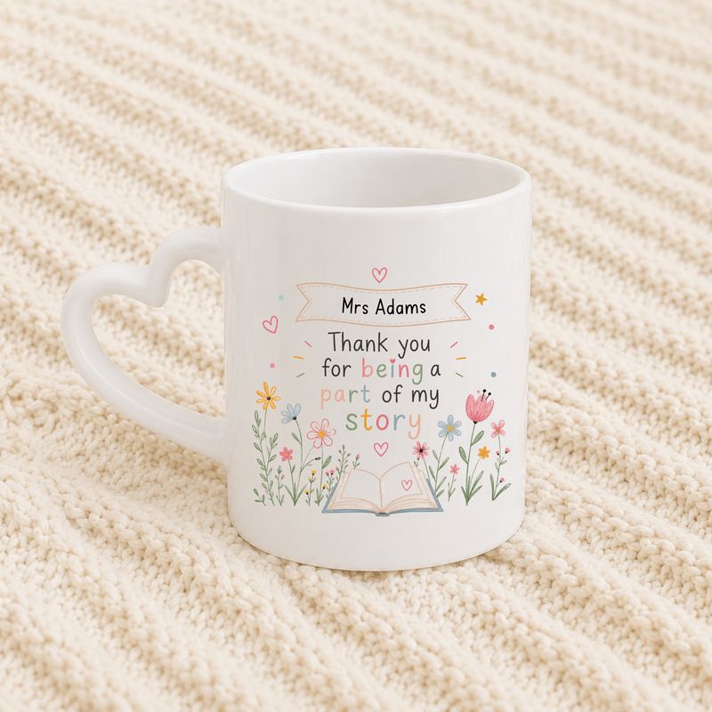 Personalised Teacher Mug - Floral Design