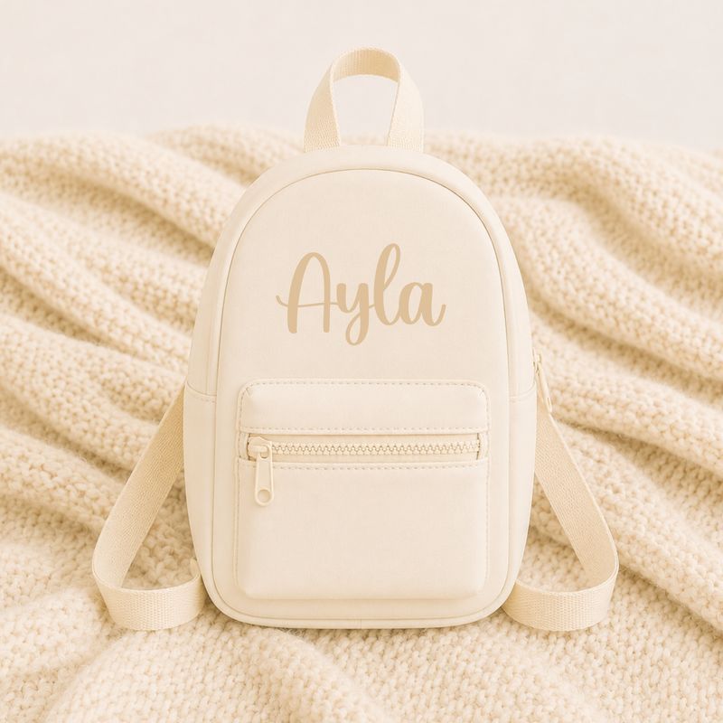 Personalised Children's Backpack - Cream