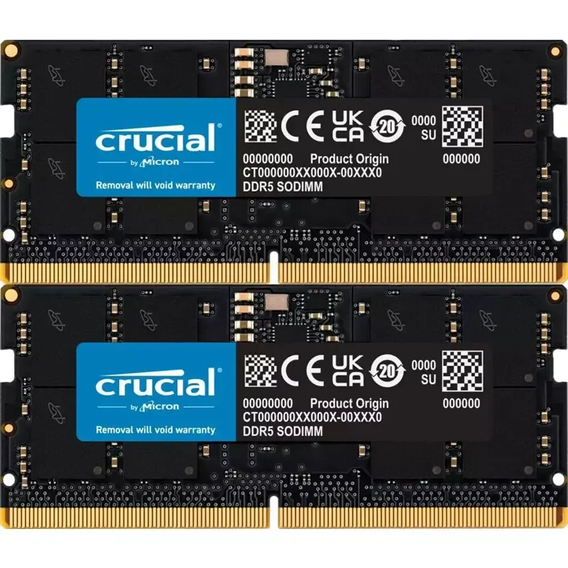 Crucial 128GB Kit (2x64GB) DDR5-5600 CL46 SO-DIMM