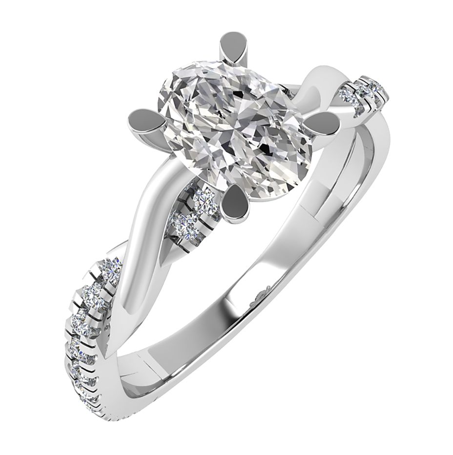 Mt 1311 Centre vide Ovale , Corps pavé diamants Mt 1311 Centre vide Ovale , Corps pavé diamants