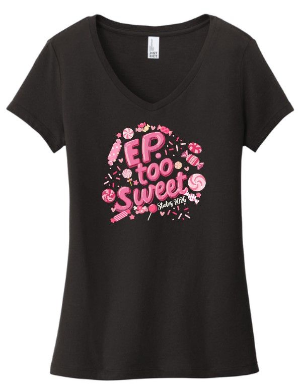 Elite Pom - Too Sweet Ladies Vneck Tee