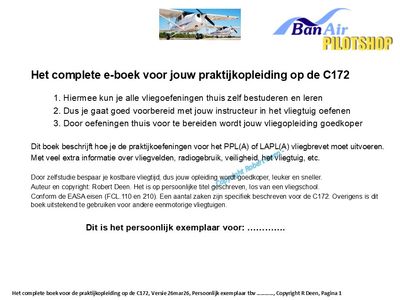 PPL/LAPL Flight Training Cessna 172 – Complete Practical Guide (E-book PDF) Cessna 172 PPL LAPL eBook PDF flight training pilot guide